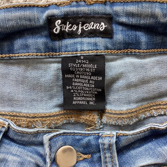 Suko Cropped Ankle Tie Skinny Jeans - Picture 5 of 6